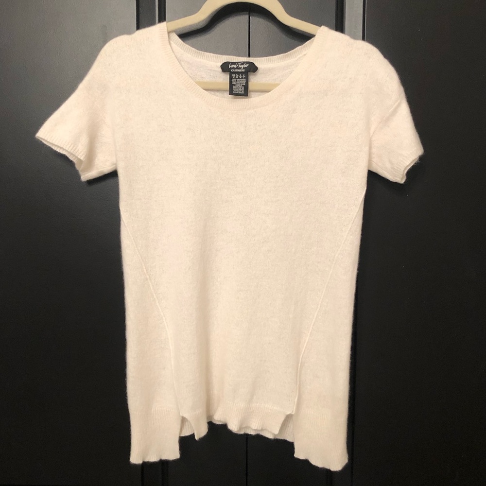 100% Cashmere Ivory T-Shirt